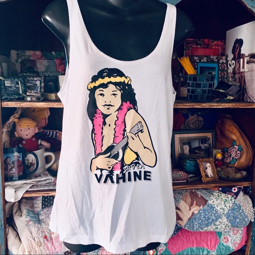 NWOT RVCA ARTIST KEVIN ANCELL VAHINE HAWAIIAN TANK REVOLVE CLOTHING